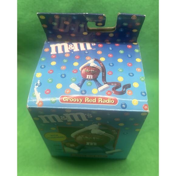 M&Ms Old‎ School Radio With Headphones Collectible Groovy Red M&M Parts Only - Picture 6 of 9
